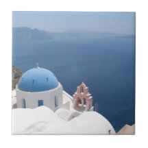 Santorini Greece Ceramic Tile