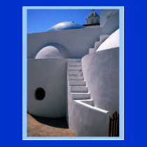 Santorini Greece island postcards