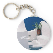 Santorini, Greece Keychain