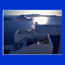 santorini Island Greece postcards
