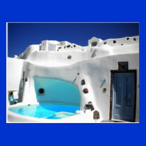 Santorini Island  Ioa village Greece postcards