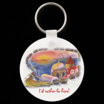 Santorini Keychain