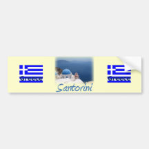 Santorini Pegatina De Parachoque