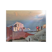 Santorini Sun Soaked Greek Holiday Island canvas prints
