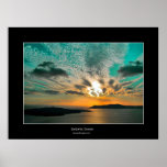 Santorini Sunset Poster