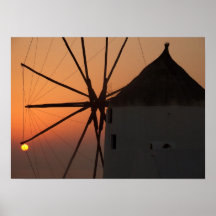 Santorini Sunset Posters