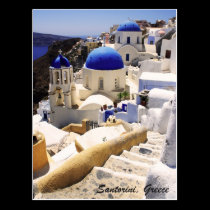 Santorini view postcards