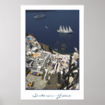 Santorini view posters