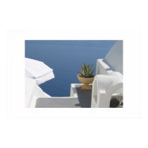Santorini villa view posters