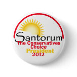 Santorum 2012 pinback button
