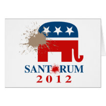 Santorum 2012 greeting cards
