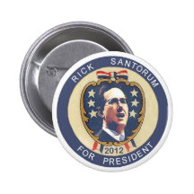 Santorum 2012 retro design pinback buttons