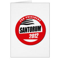 SANTORUM FOR PRESIDENT BUTT CARDS