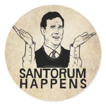 Santorum Happens Sticker stickers