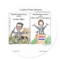 Santorum Iran Contraceptive Affair Funny Stickers stickers