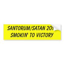 Santorum/Satan 2012 Bumper Stickers