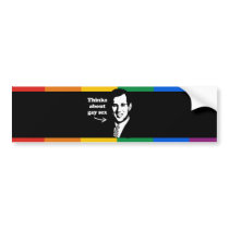 SANTORUM THINKS ABOUT-.png Bumper Sticker