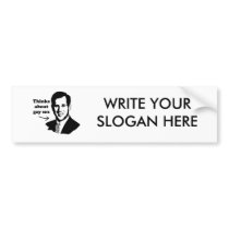 SANTORUM THINKS ABOUT.png Bumper Sticker