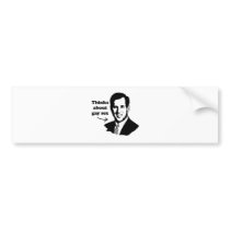 SANTORUM THINKS ABOUT.png Bumper Sticker
