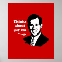SANTORUM THINKS ABOUT-.png Print