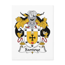 Santos Family Crest postcards by coatsofarms Santos Family Crest postcards