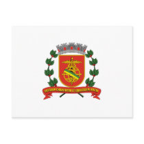 Santos Saopaulo Brasil, Brazil flag Postcard