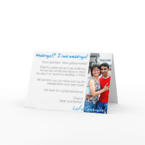 Santosh and Sarah Announcement card