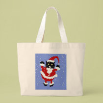 Santy Cat Tote Bag by disgustedcats Santy Cat Tote Bag