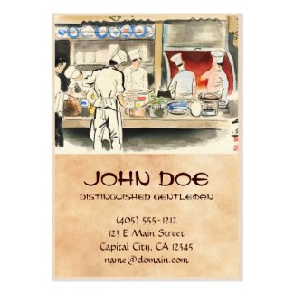 Sanzo Wada Japanese Vocations In Pictures, Cook Business Card Templates