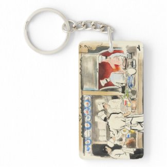 Sanzo Wada Japanese Vocations In Pictures, Cook Acrylic Key Chains