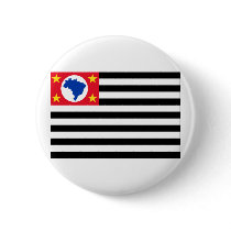 São Paulo, Brazil Flag Pinback Button