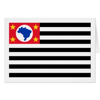 São Paulo, Brazil Flag Greeting Card by Vexillophile
