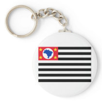 São Paulo, Brazil Flag Key Chain
