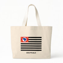 São Paulo, Brazil Waving Flag Canvas Bag