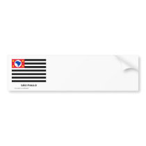 São Paulo, Brazil Waving Flag Bumper Stickers