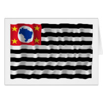 São Paulo, Brazil Waving Flag cards
