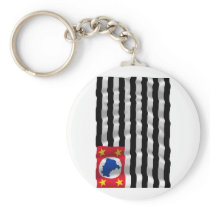 São Paulo, Brazil Waving Flag Key Chain