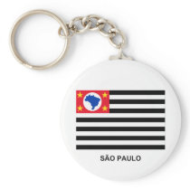 São Paulo, Brazil Waving Flag Key Chains