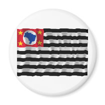 São Paulo, Brazil Waving Flag Fridge Magnets