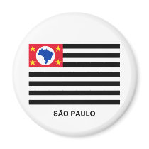 São Paulo, Brazil Waving Flag Fridge Magnet