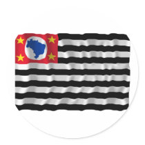 São Paulo, Brazil Waving Flag Stickers