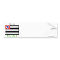 São Paulo Flag Gem Bumper Sticker
