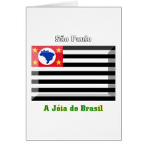 São Paulo Flag Gem Greeting Card