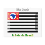 São Paulo Flag Gem Post Card