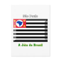 São Paulo Flag Gem postcards by Vexillophile São Paulo Flag Gem postcards