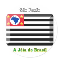 São Paulo Flag Gem stickers