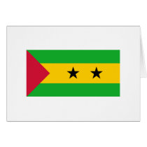 Sao Tomae & Principe FLAG International Greeting Cards