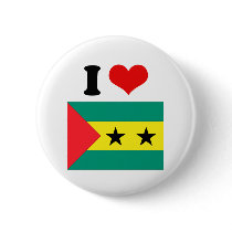 Sao Tome and Principe Flag Pinback Button