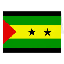 Sao Tome And Principe Flag Card