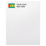 Sao Tome and Principe Flag Personalized Letterhead